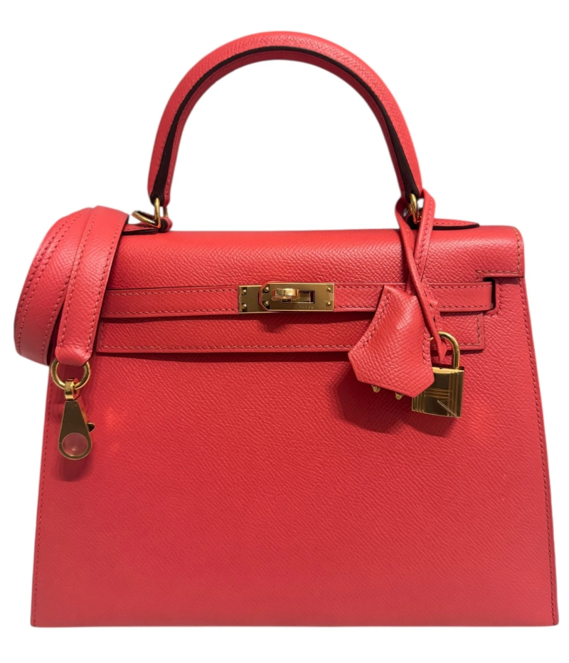 Hermes Rose Jaipur Epsom Sellier Kelly 25 Gold Hardware, 2016