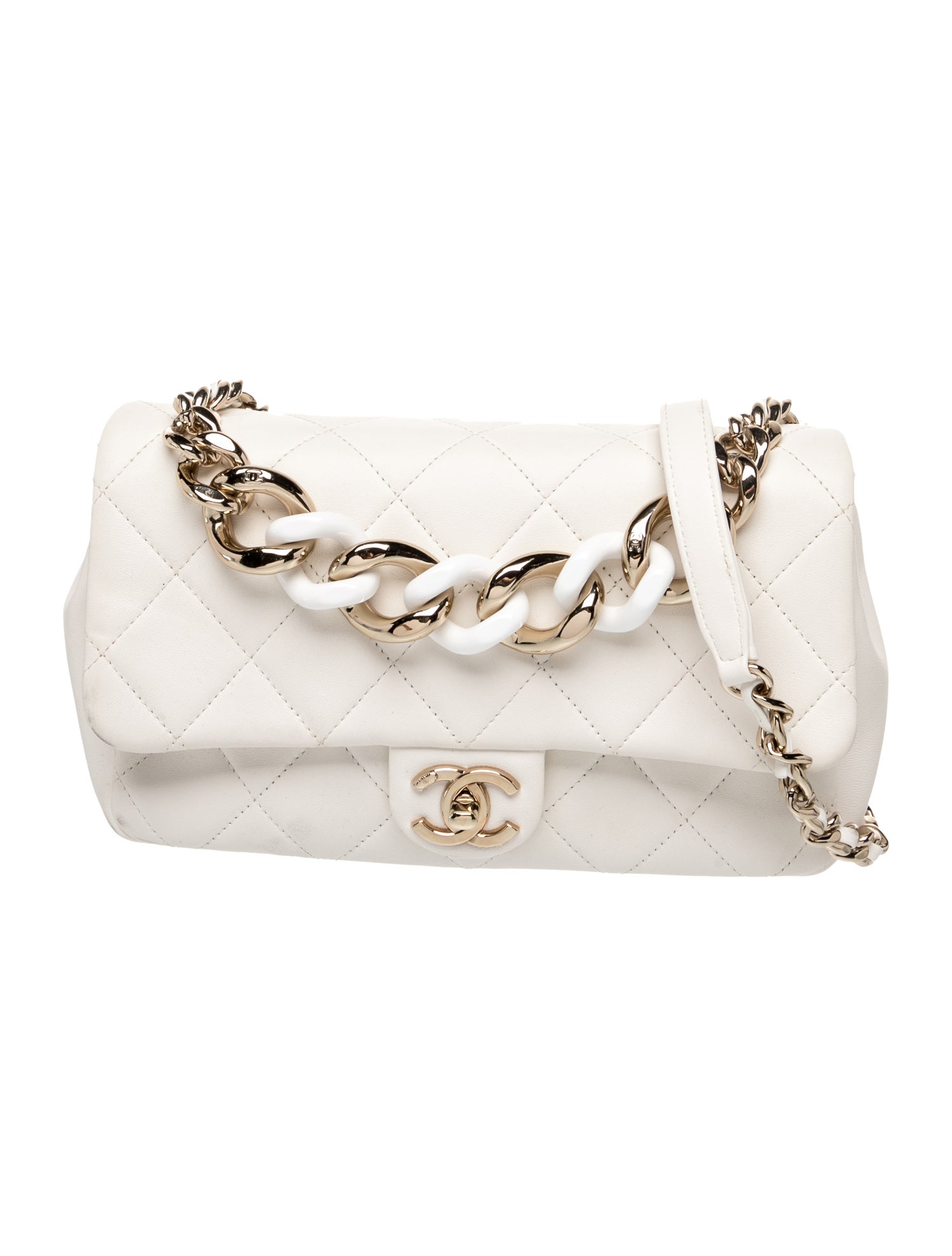 Bi-Color Chain Flap Bag