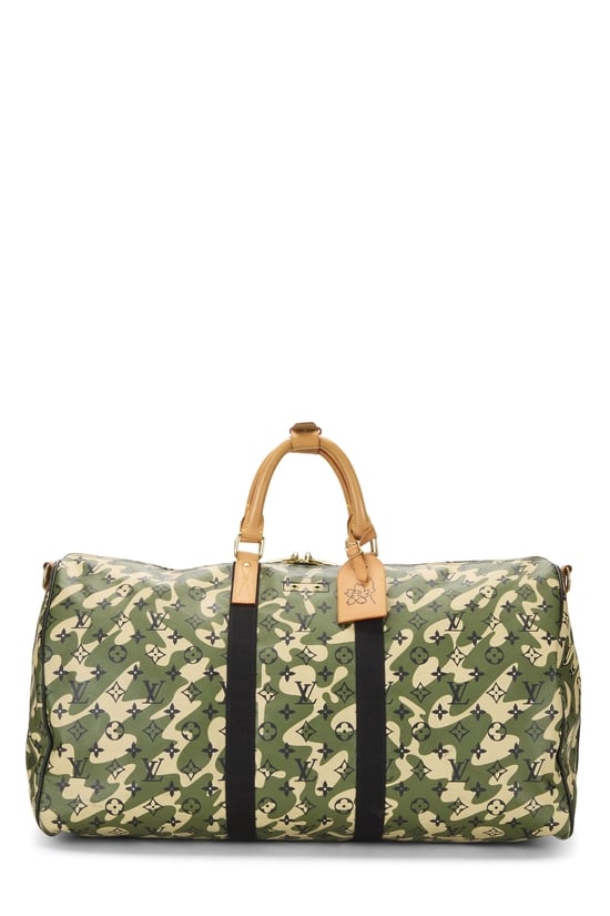 Takashi Murakami x Louis Vuitton Monogramouflage Keepall Bandouliere 55