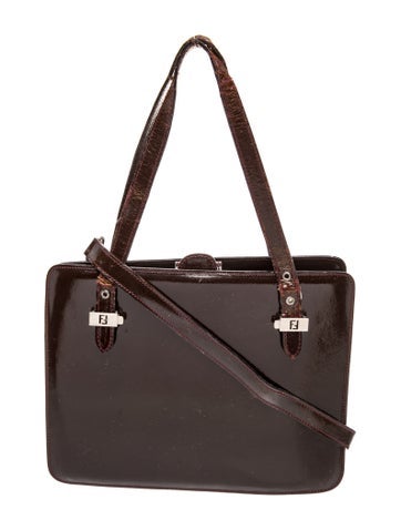 Patent Leather Top Handle Bag
