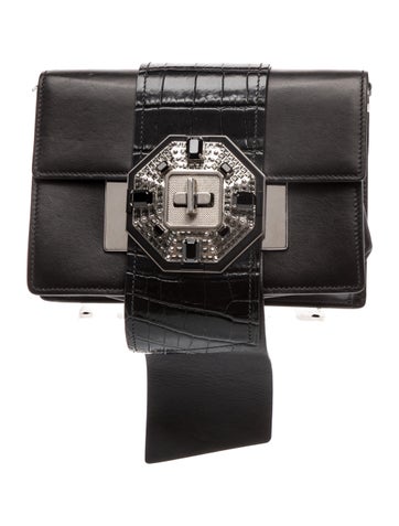 City Calf Leather Metal Ribbon