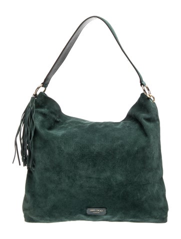 Suede Top Handle Bag Large