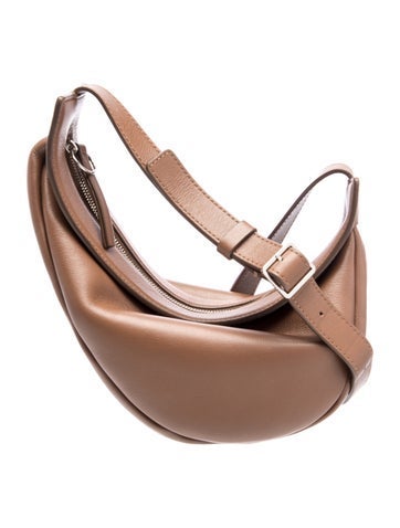 Leather Slouchy Banana Bag Muschio
