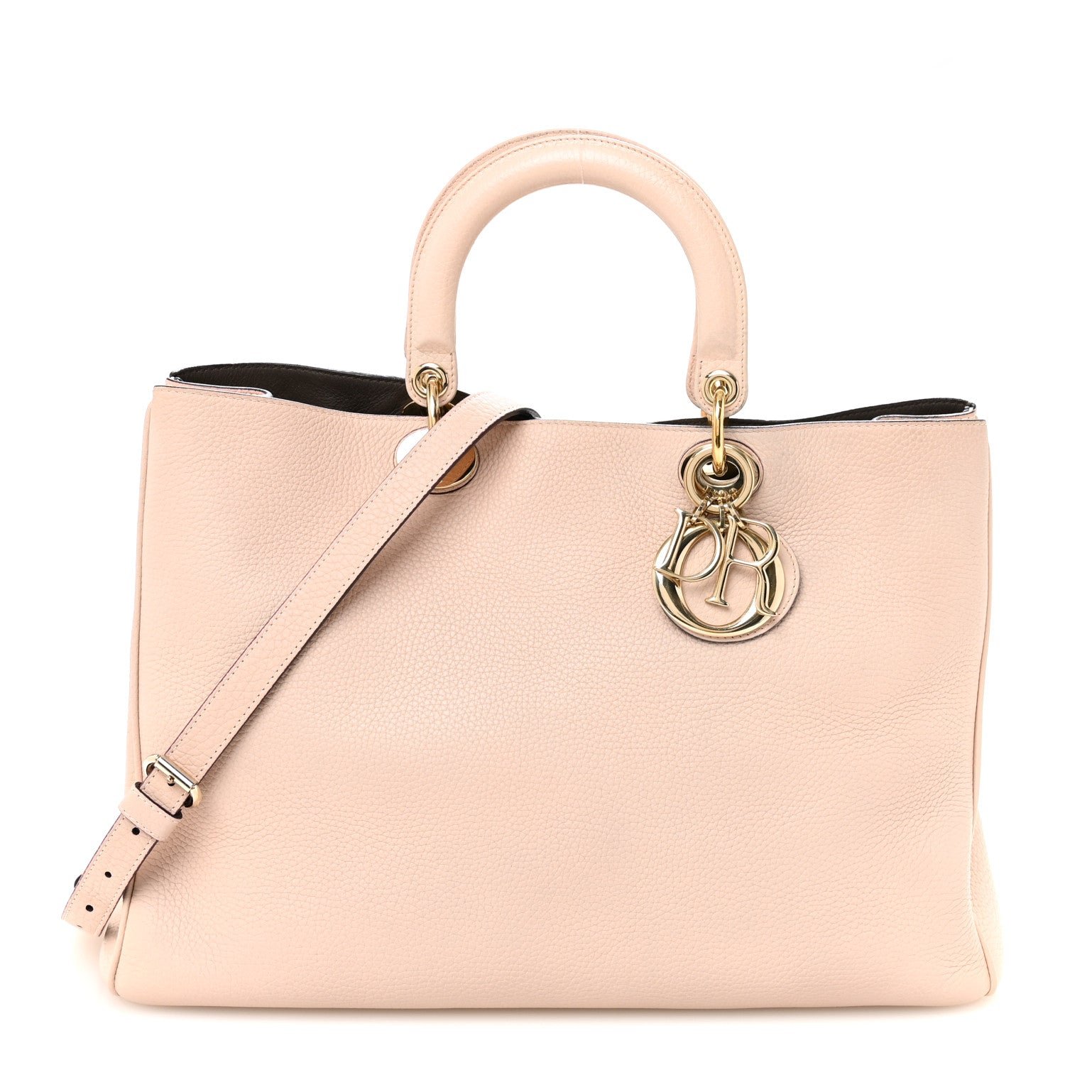 Christian Dior Bullcalf Large Diorissimo Tote Rose Poudre