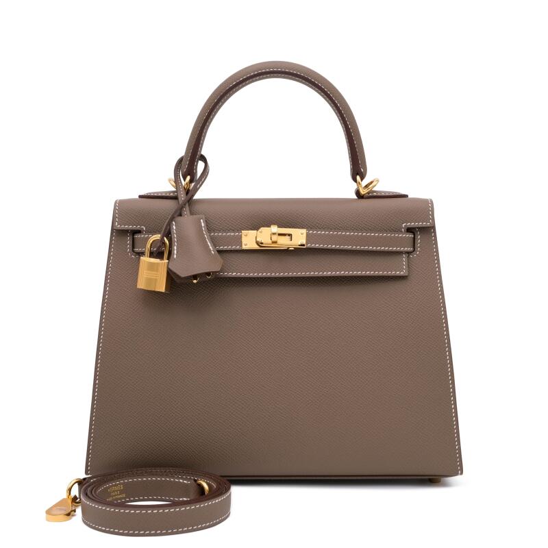 Hermes Etoupe Epsom Sellier Kelly 25 Gold Hardware, 2025