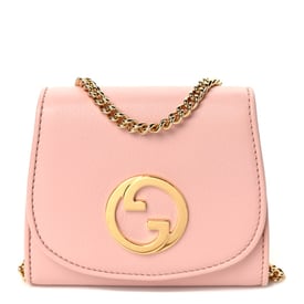 Gucci Roxy Calfskin Medium Blondie Chain Wallet Powder Pink