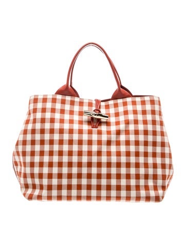 Longchamp Canvas Top Handle Bag
