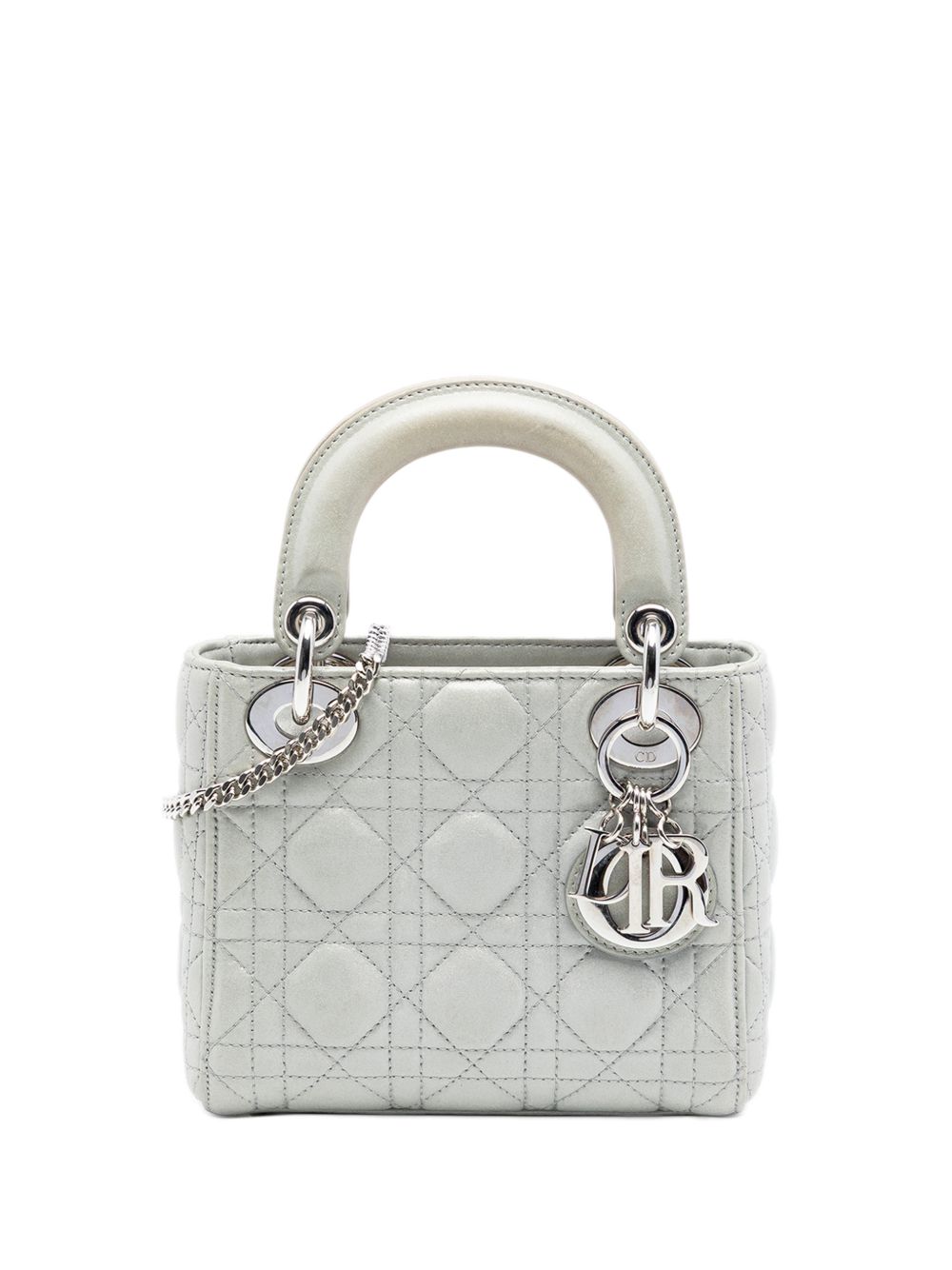 2016 Mini Iridescent Lambskin Cannage Lady Dior satchel