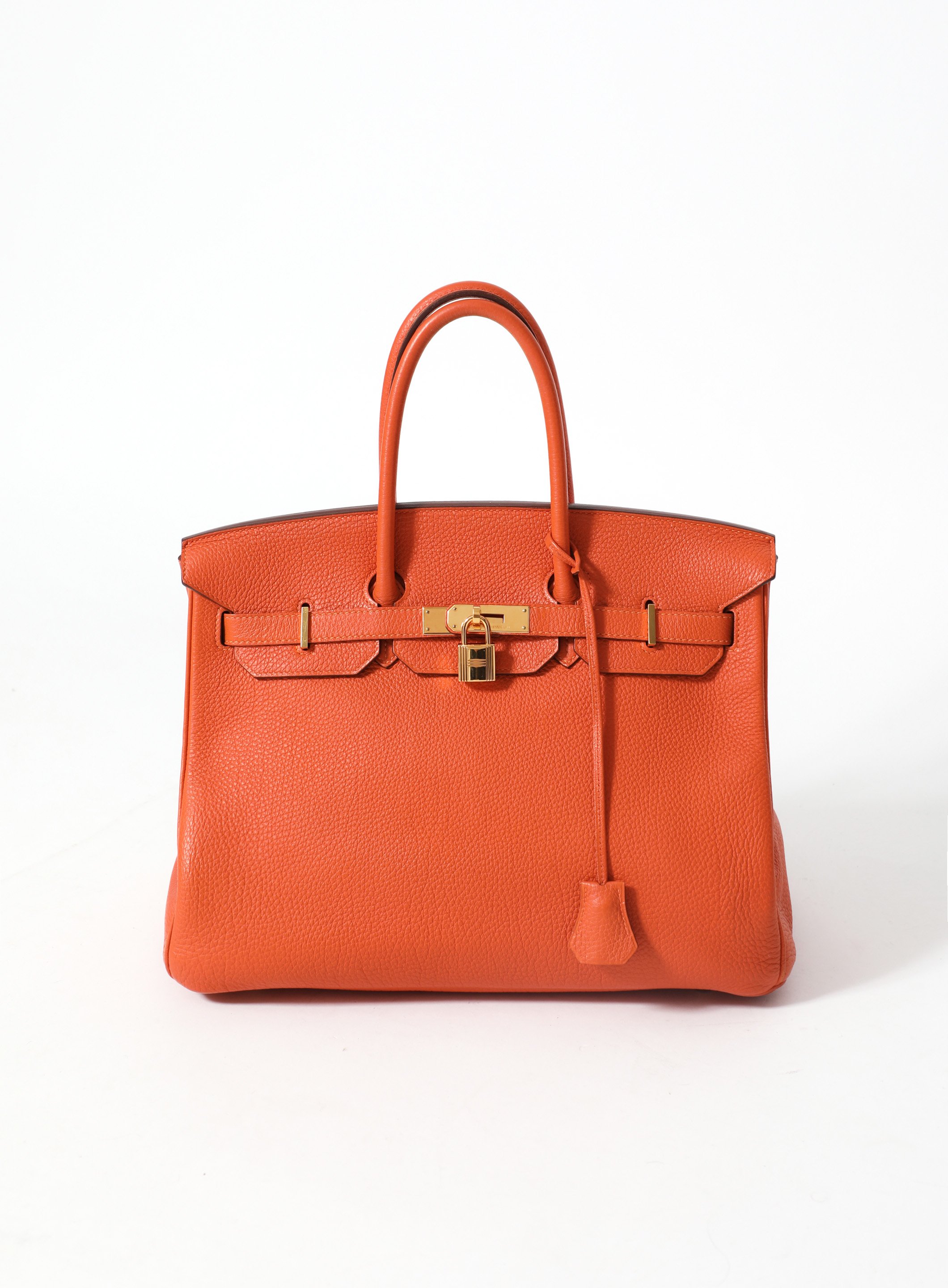 Hermes Orange H Togo Birkin 35