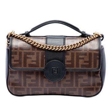 Calf Leather Vitello Grace and Glazed FF 1974 Double F Satchel