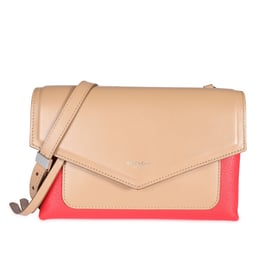 Givenchy Givenchy Beige & Red Leather Duetto Crossbody Bag
