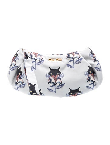 Miu Miu Nylon Faille Print Cat