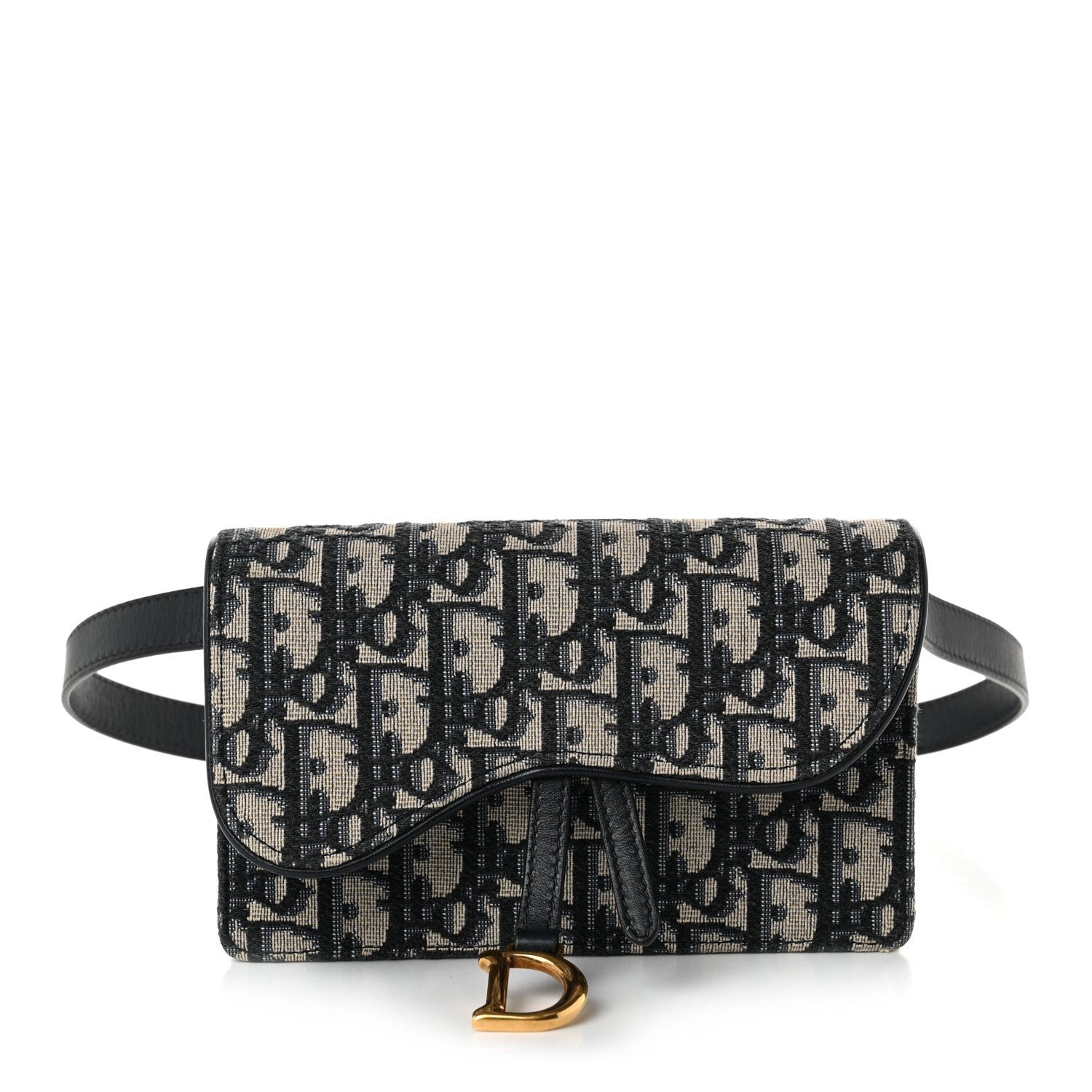 Christian Dior Oblique Saddle Belt Bag Blue