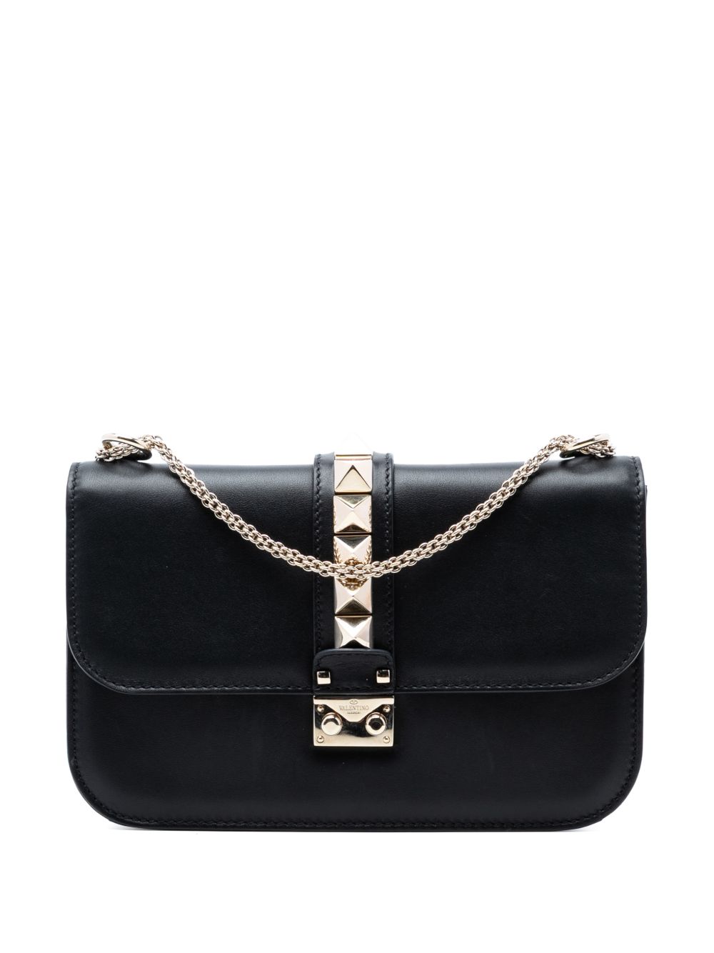2000-2017 Medium Leather Rockstud Glam Lock crossbody bag