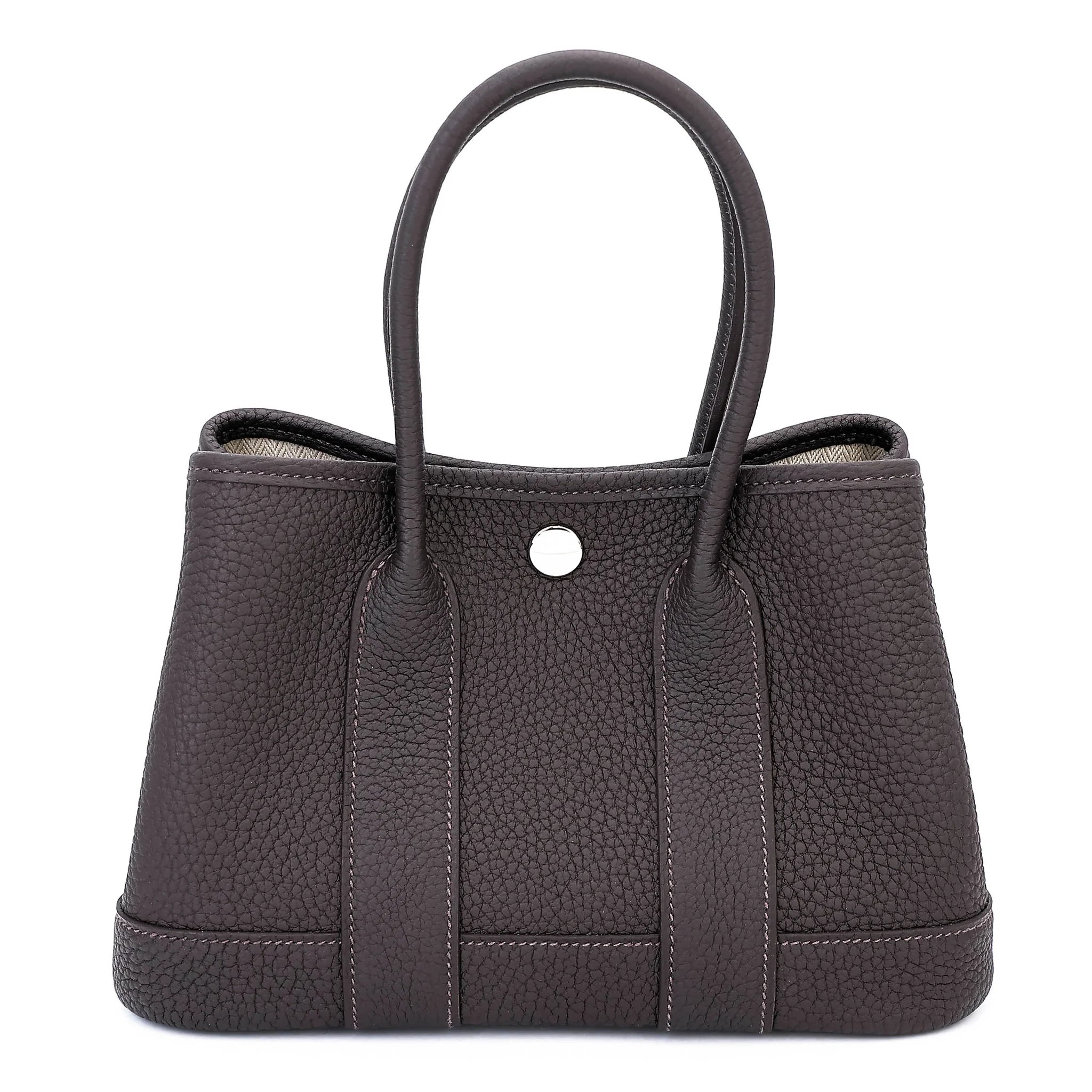 Brand New ( Rank N ) HERMÈS Neo Garden Party 23 Bai Brun（T3） Negonda Palladium hardware G (2026)