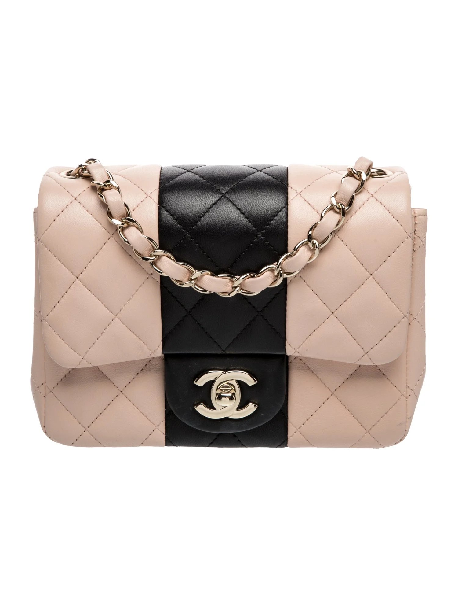 Classic Bi-Stripe Mini Square Flap Bag