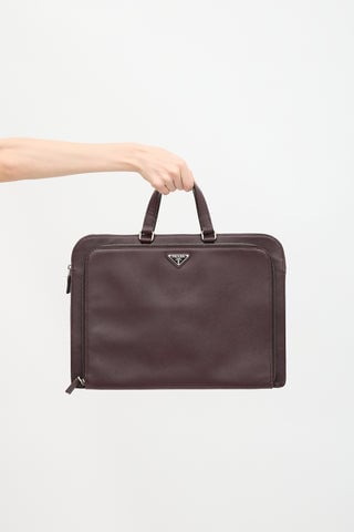 Saffiano Leather Briefcase