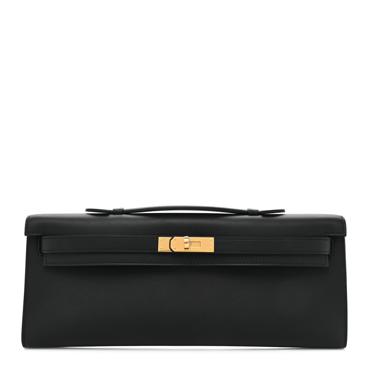 Hermes Swift Kelly Cut Clutch Pochette Black