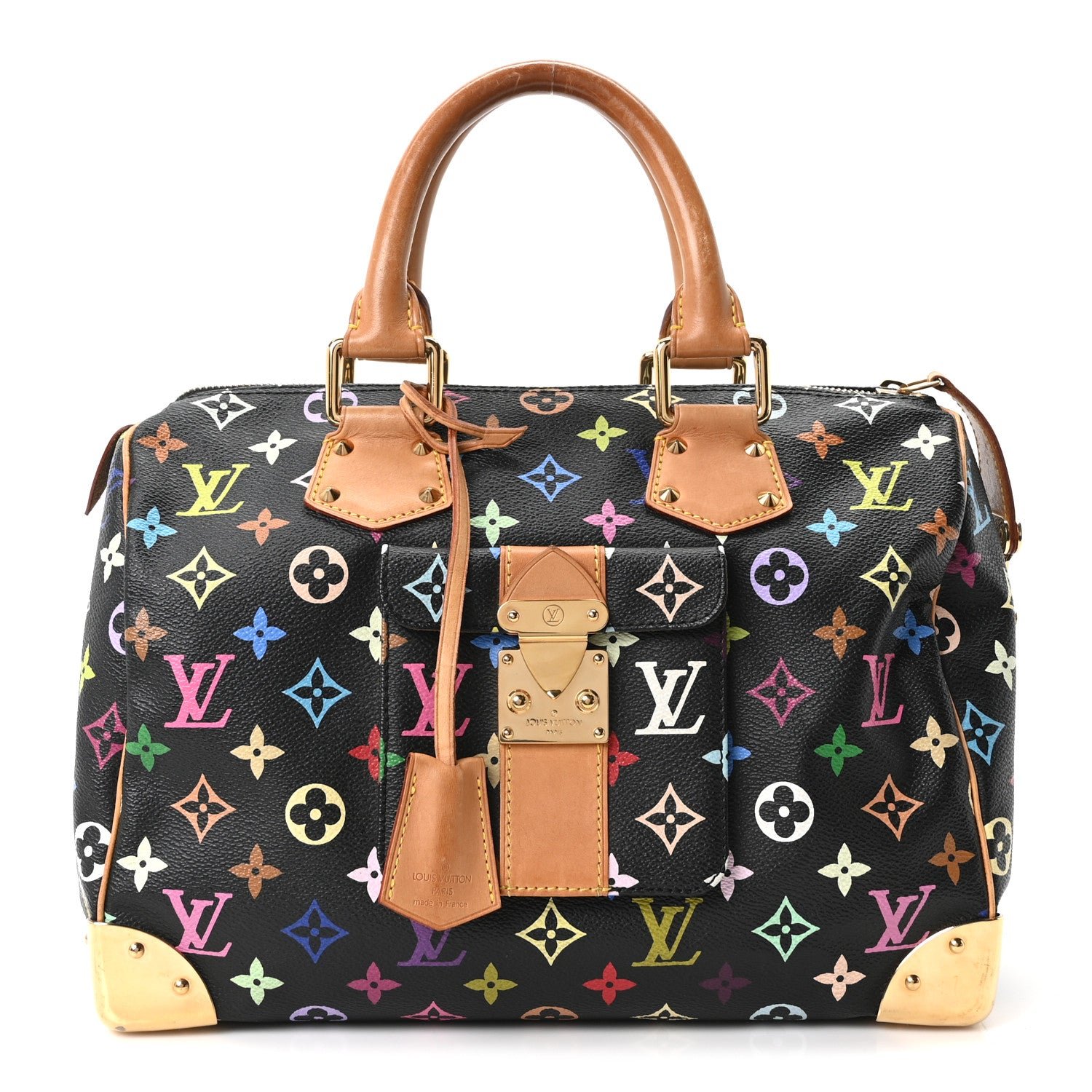 Louis Vuitton Monogram Multicolor Speedy 30 Black