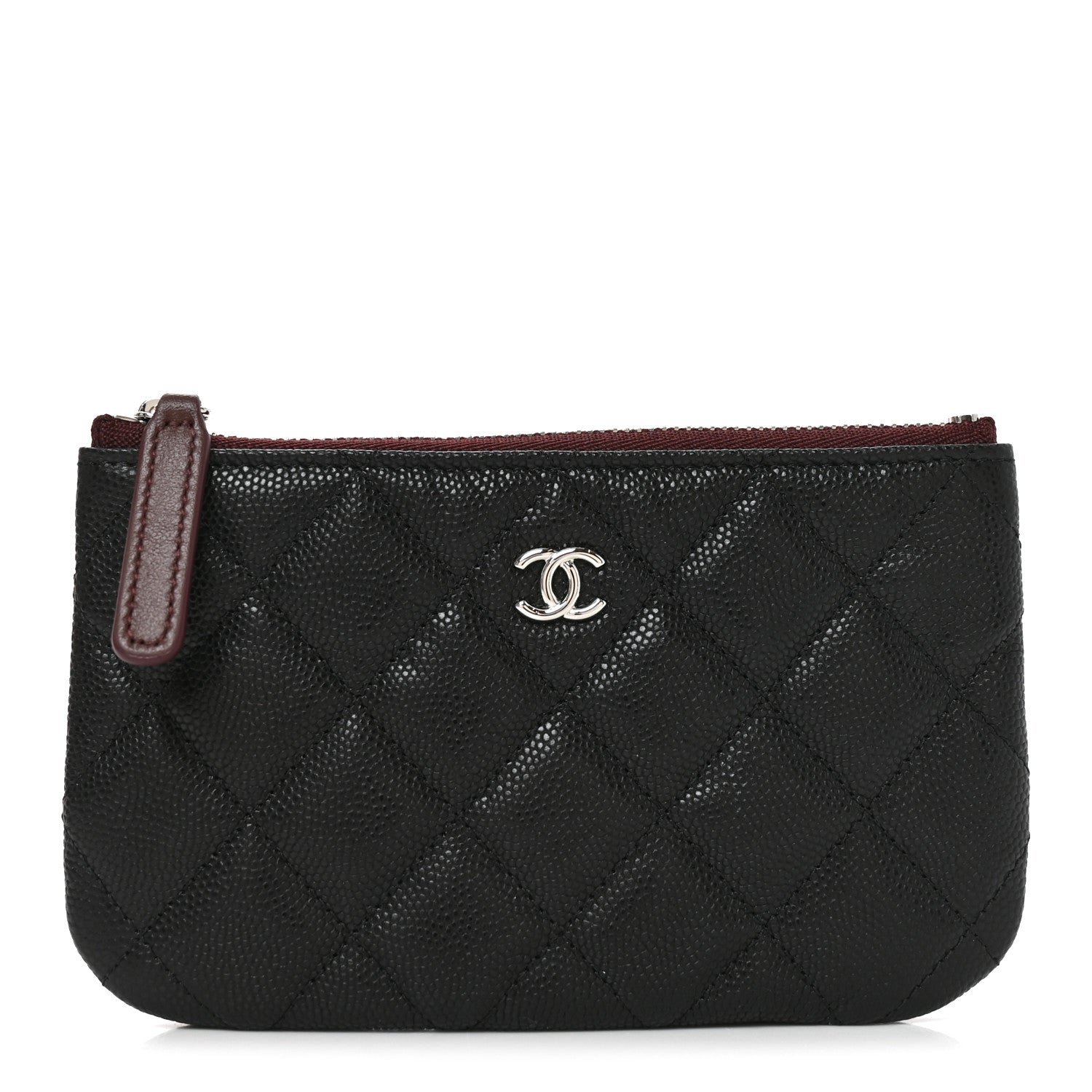 Chanel Caviar Quilted Small Cosmetic Case Black