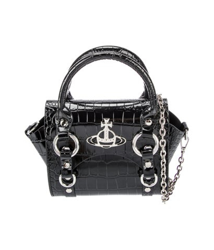 Vivienne Westwood Westwood Embossed Leather Top Handle Bag