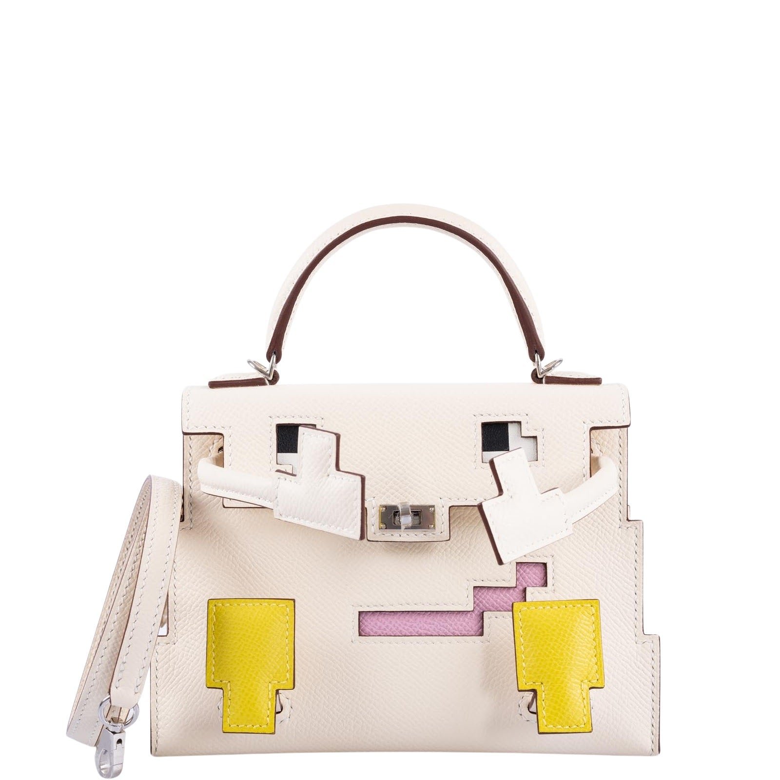 Hermes Hermès Picto Kelly Doll Quelle Idole Nata, Mauve Sylvestre, Chai and Lime Epsom Palladium Hardware