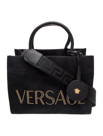 Versace Canvas Top Handle Bag