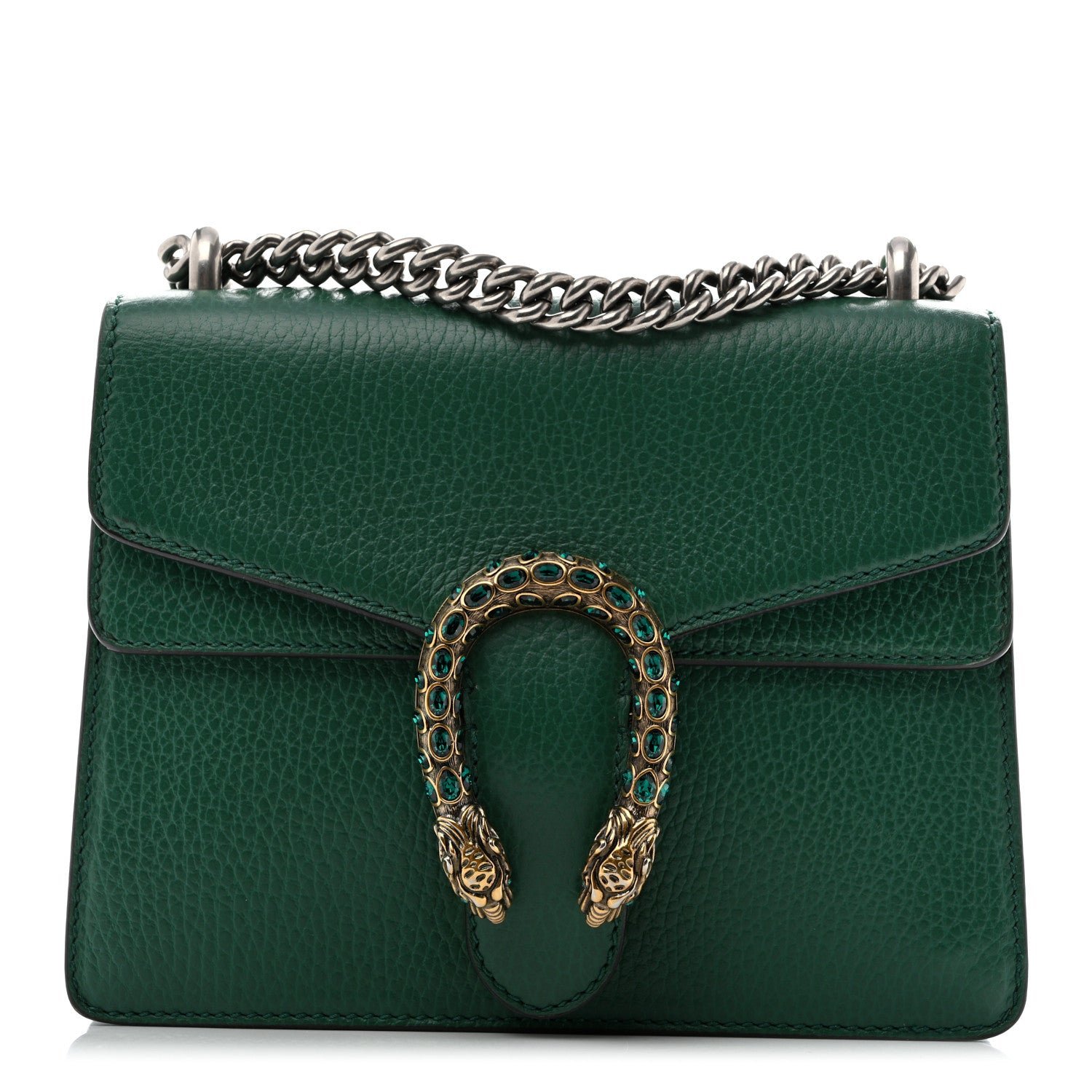 Gucci Calfskin Mini Dionysus Shoulder Bag Emerald