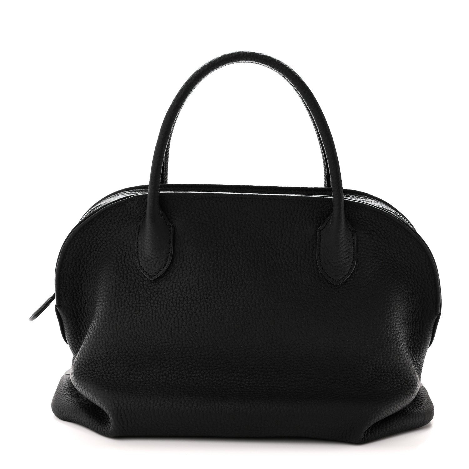 The Row Matte Grained Calfskin Agnes Bag Black