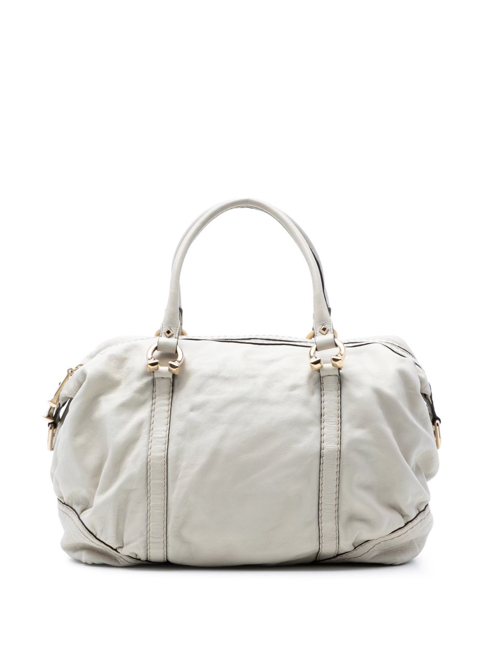 2016-2026 Leather Horsebit Nail boston bag