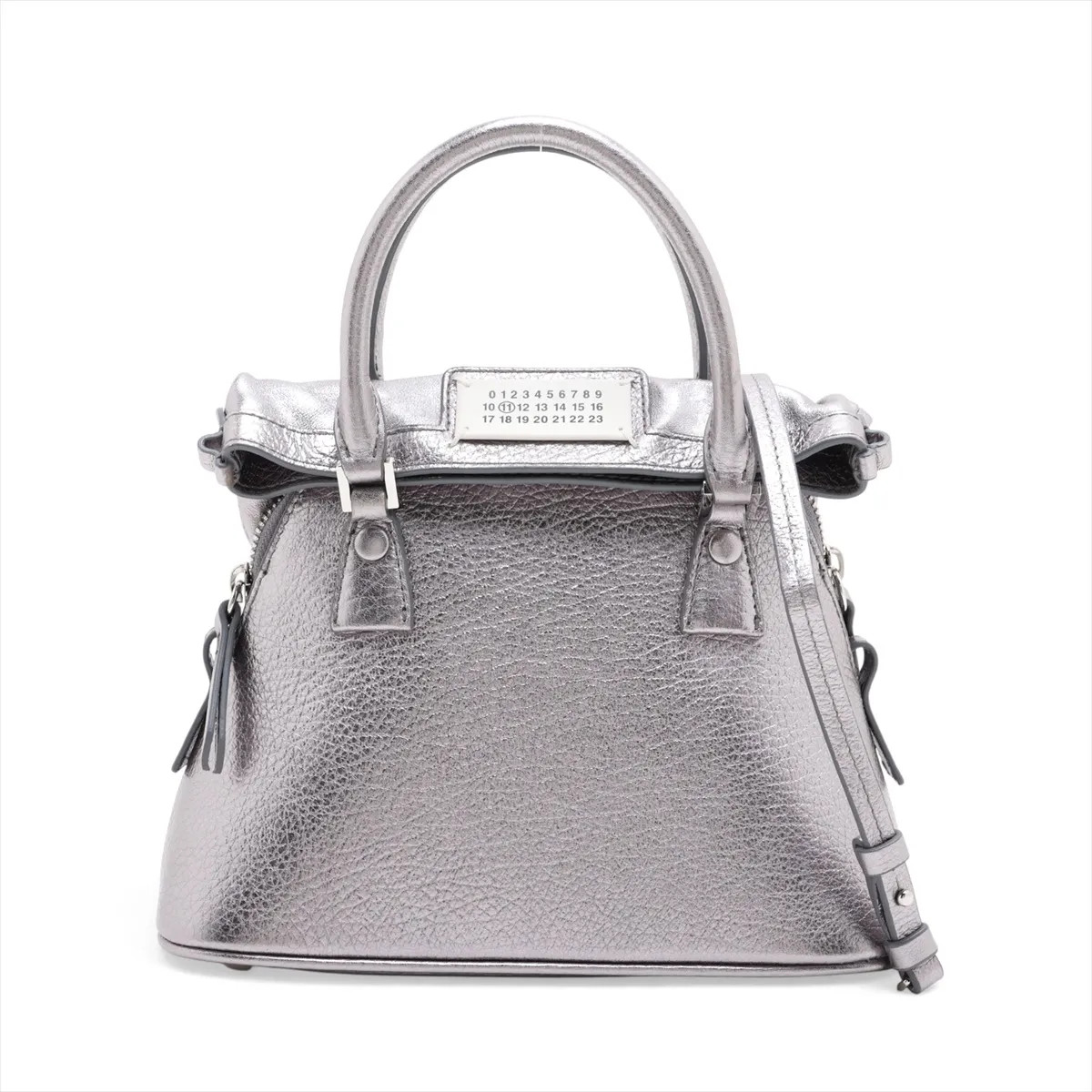 Maison Margiela 5AC Leather 2 Way Handbag Silver
