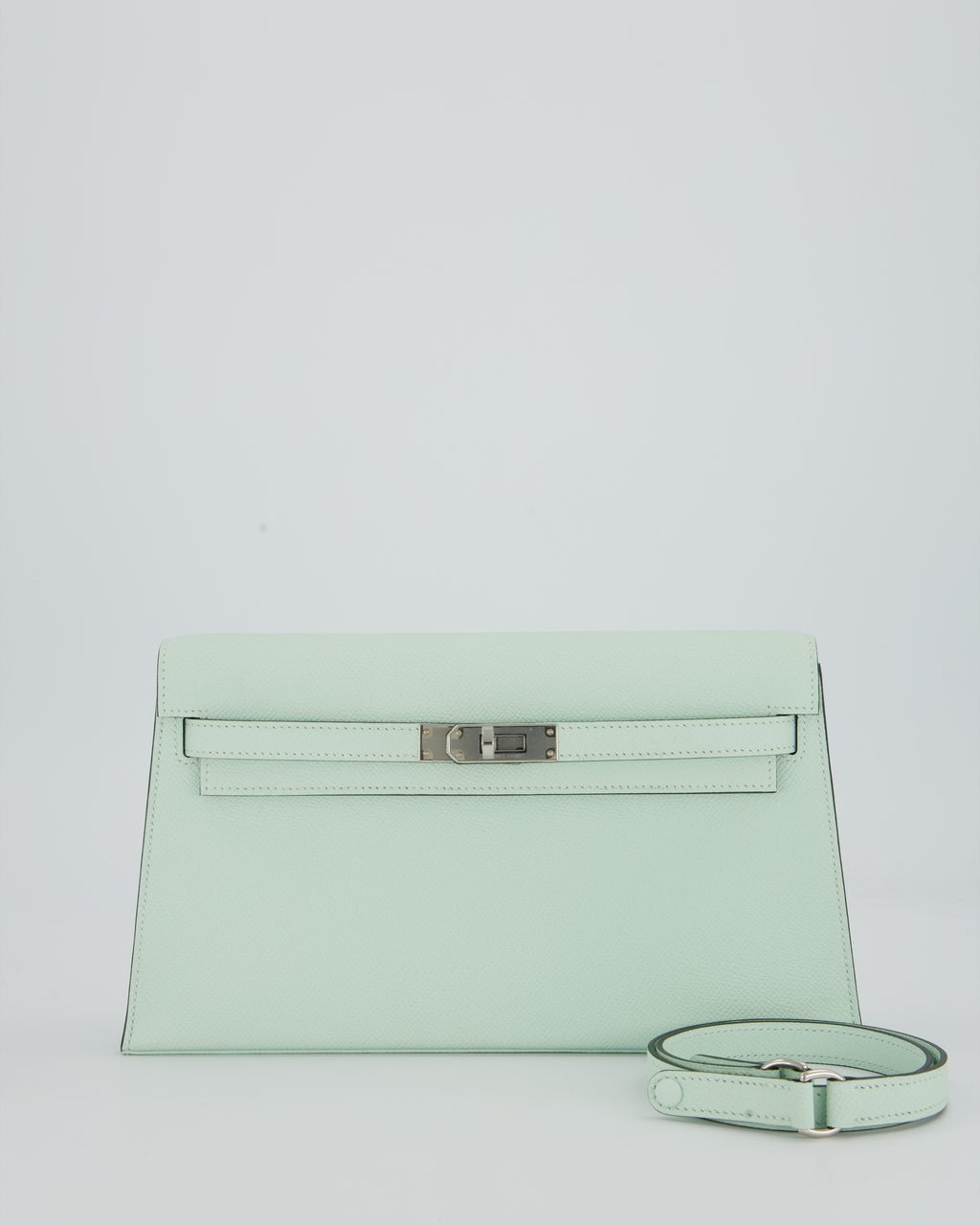 *HOT* Hermès Kelly Elan Bag in Vert Peppermint Epsom Leather with Palladium Hardware
