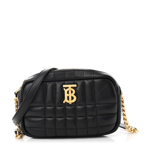 Burberry Calfskin Quilted Small Lola Camera Bag Black