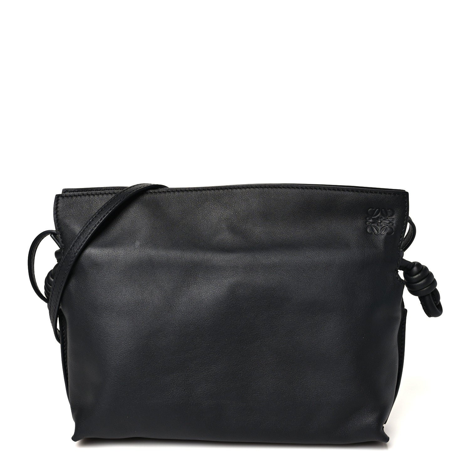 Loewe Calfskin Mini Flamenco Knot Clutch Black