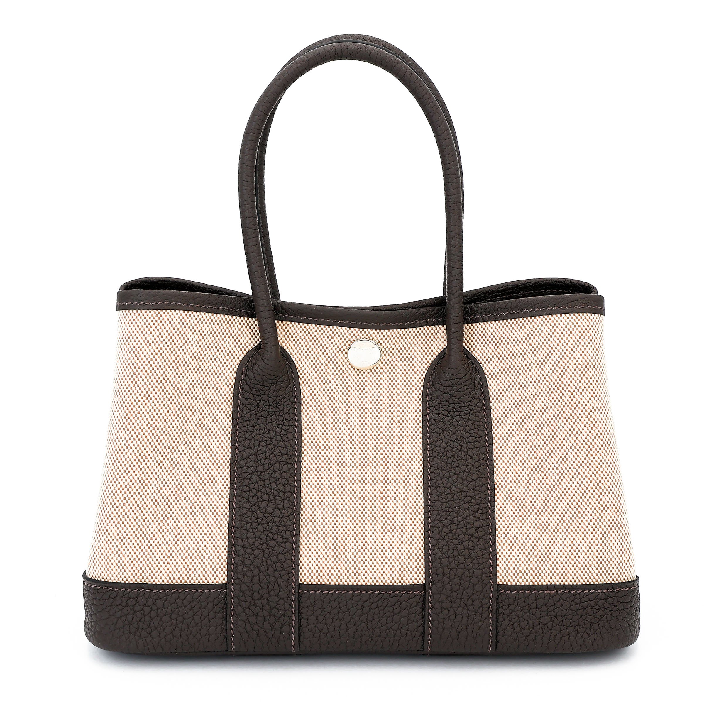 Hermes Brand New ( Rank N ) HERMÈS Neo Garden Party 23 Ebene (46) Canvas Negonda Palladium hardware K (2025)