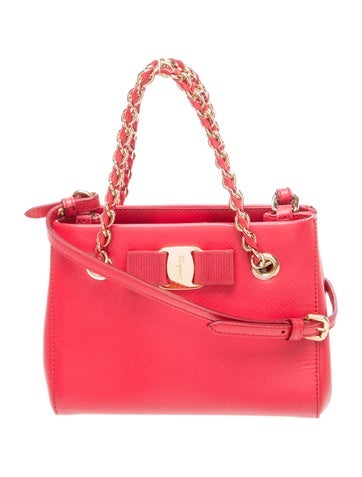 Ferragamo Saffiano Leather Shoulder Bag