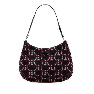 Jacquard Knit Cleo Shoulder Bag