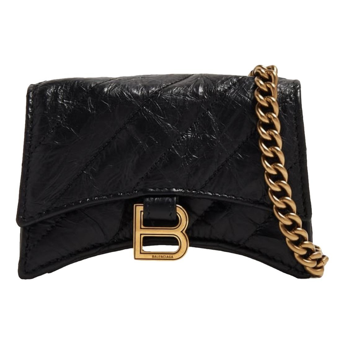 Crush leather handbag