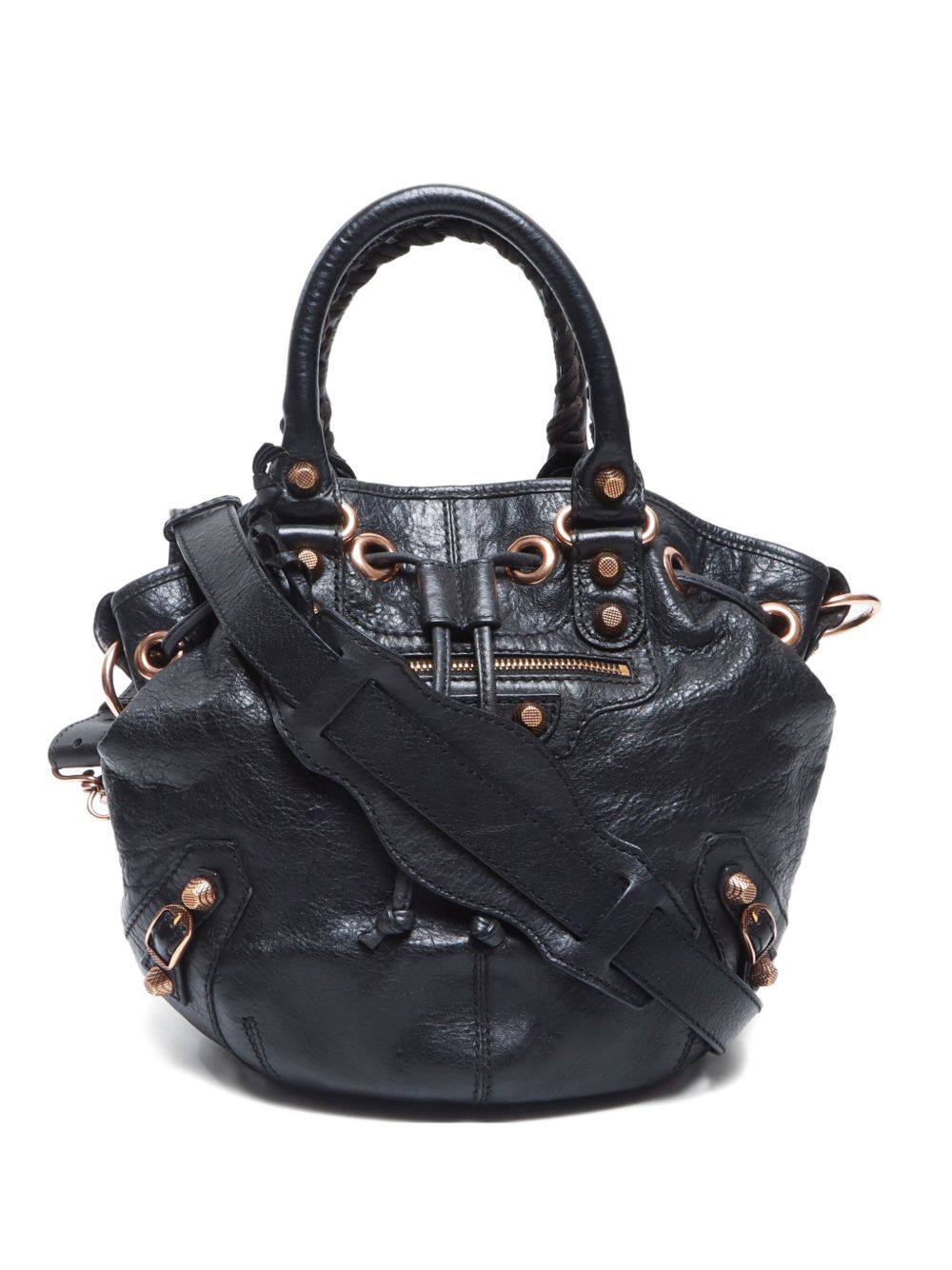 2010-2020 Pompon leather tote bag