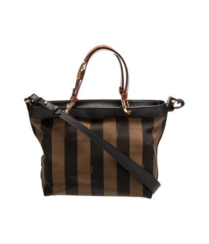 Fendi Pequin Canvas Tote Small Vintage