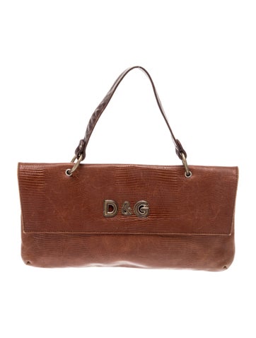 Dolce & Gabbana Embossed Leather Top Handle Bag