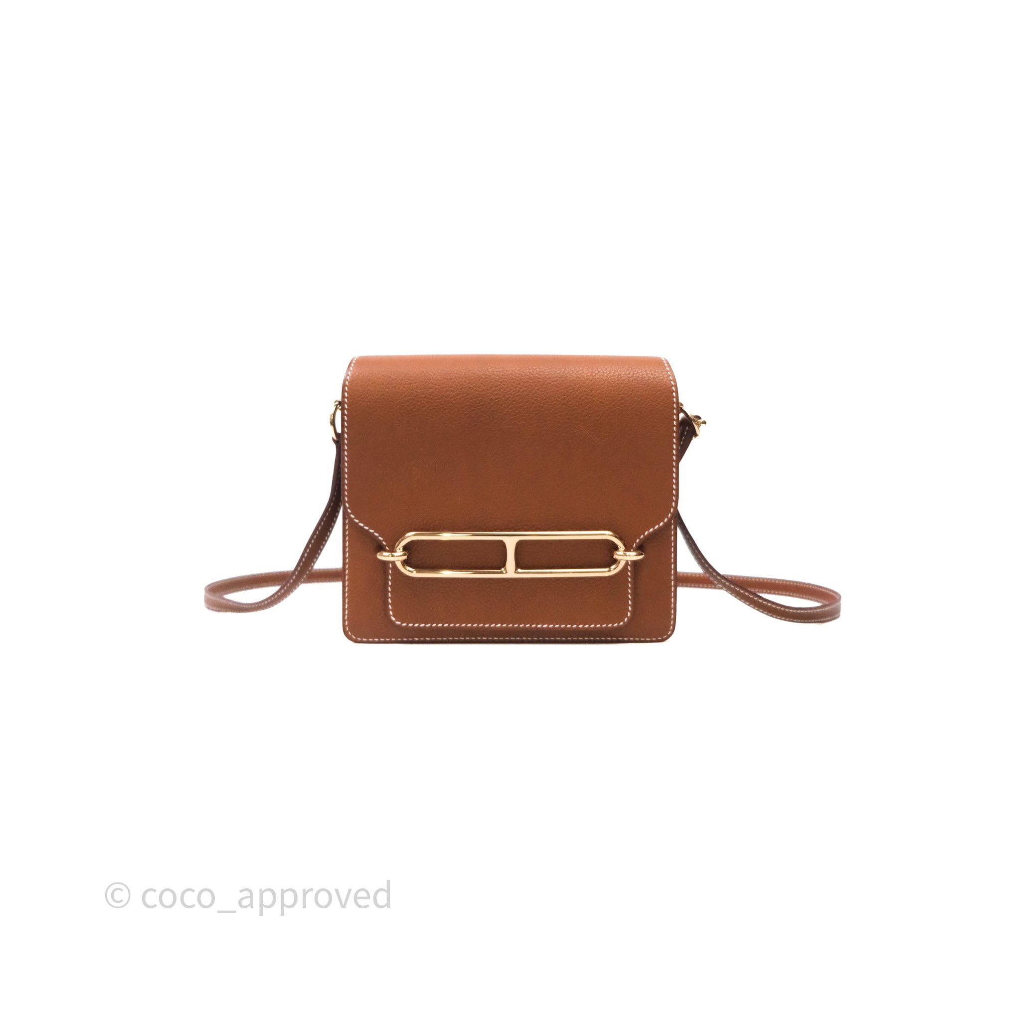 Hermès Roulis Mini Fauve 34 Barenia Gold Hardware