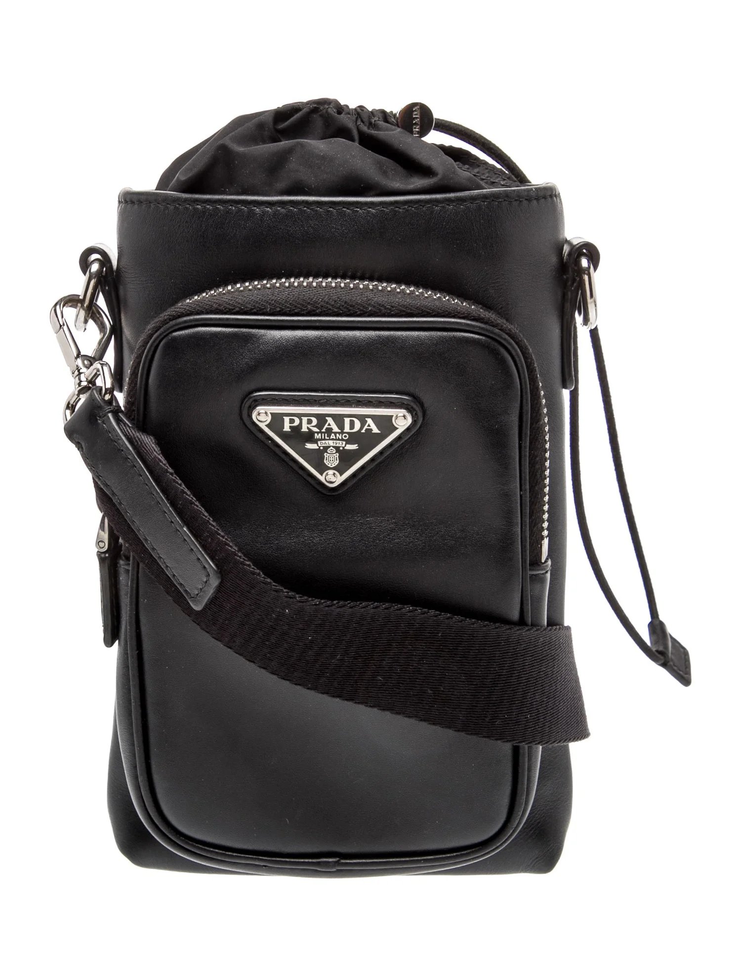 Enameled Metal Triangle Crossbody Bag