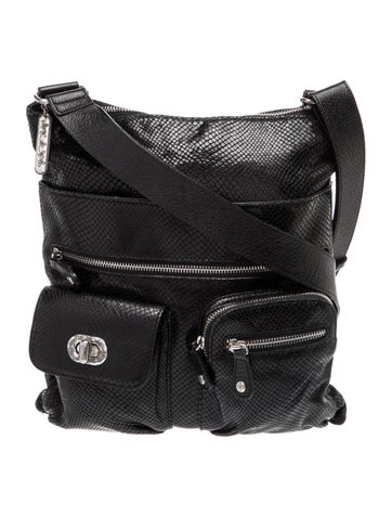 Snakeskin Messenger Bag