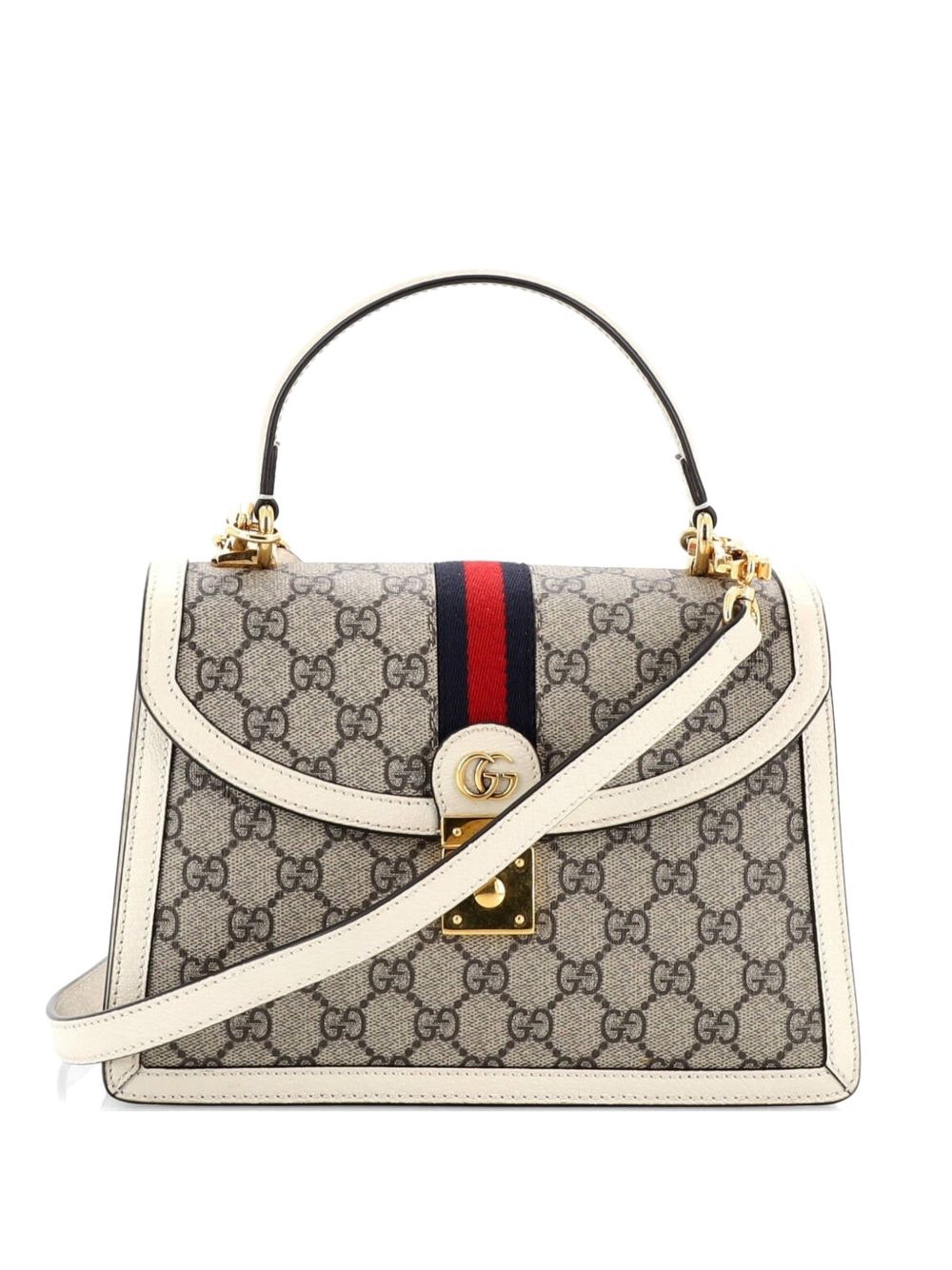 Ophidia Flap Top Handle Bag GG Coated Canvas Small satchel