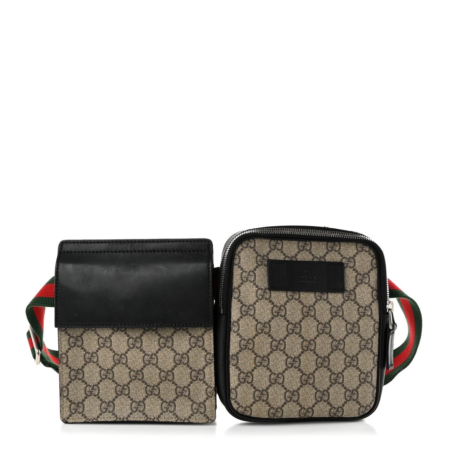 Gucci GG Supreme Monogram Web Belt Bag Black