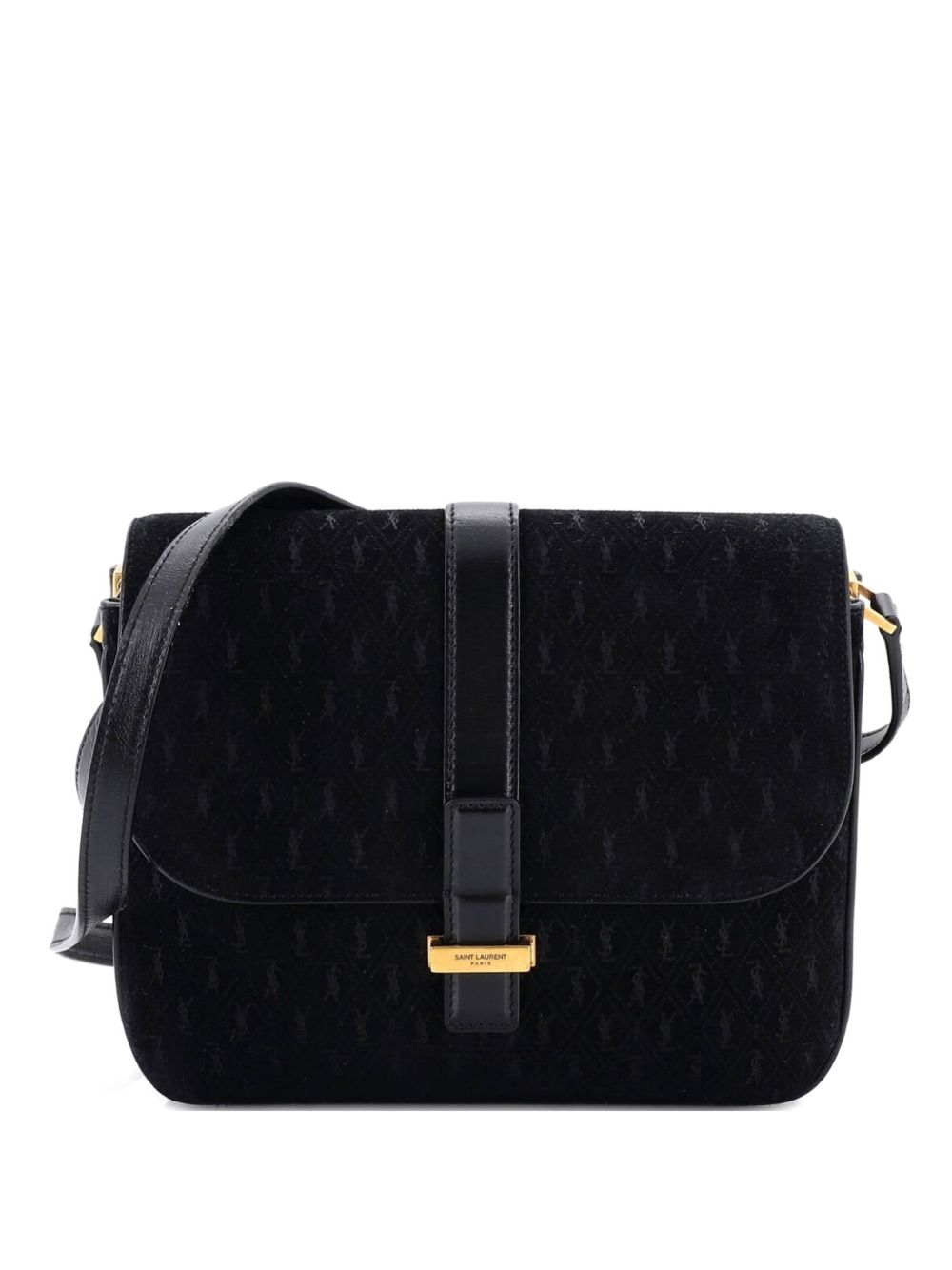 Top Flap Satchel Monogram All Over Suede Small crossbody bag