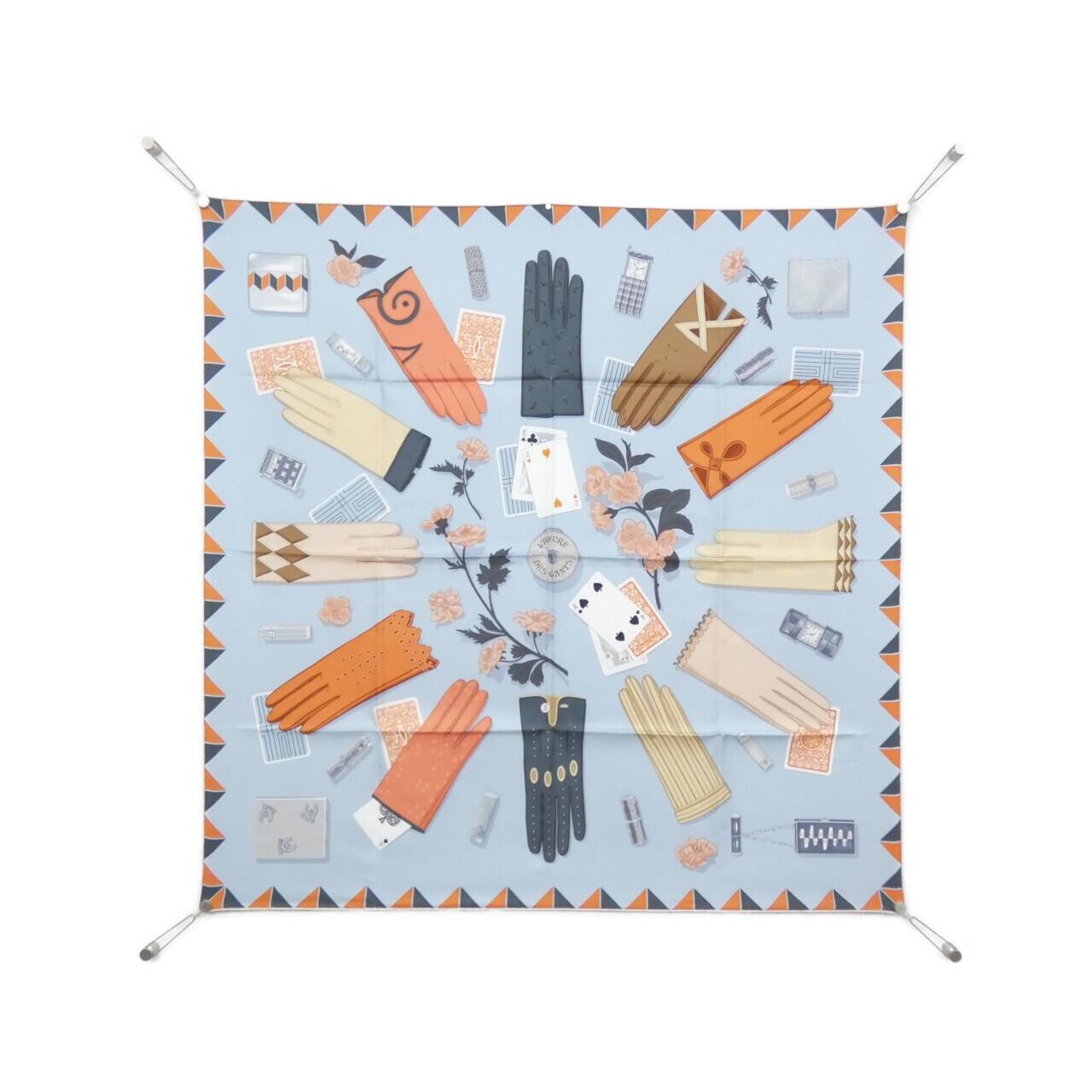 Hermès L'HEURE DES GANTS Carré 004211S Scarf