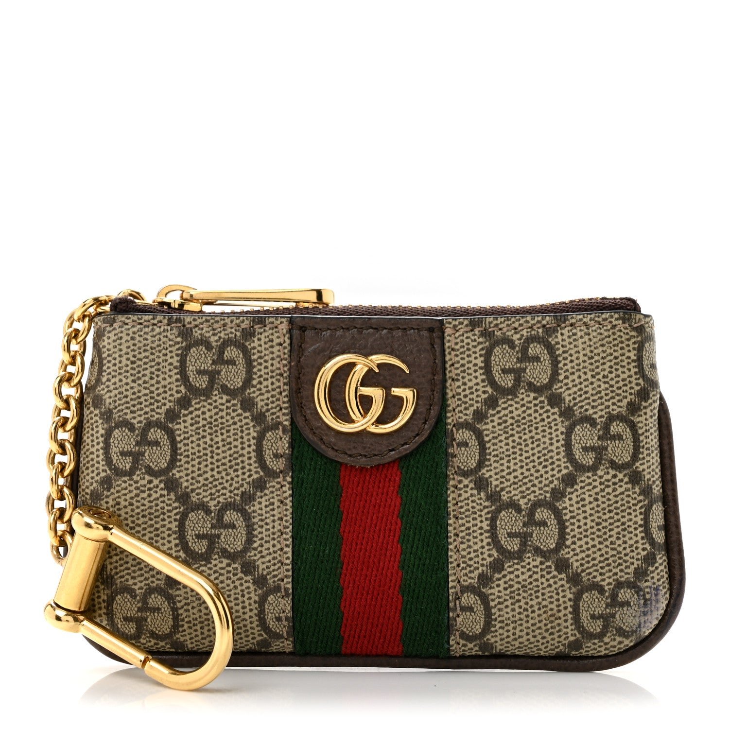 Gucci GG Supreme Monogram Web Ophidia Key Case  Beige New Acero