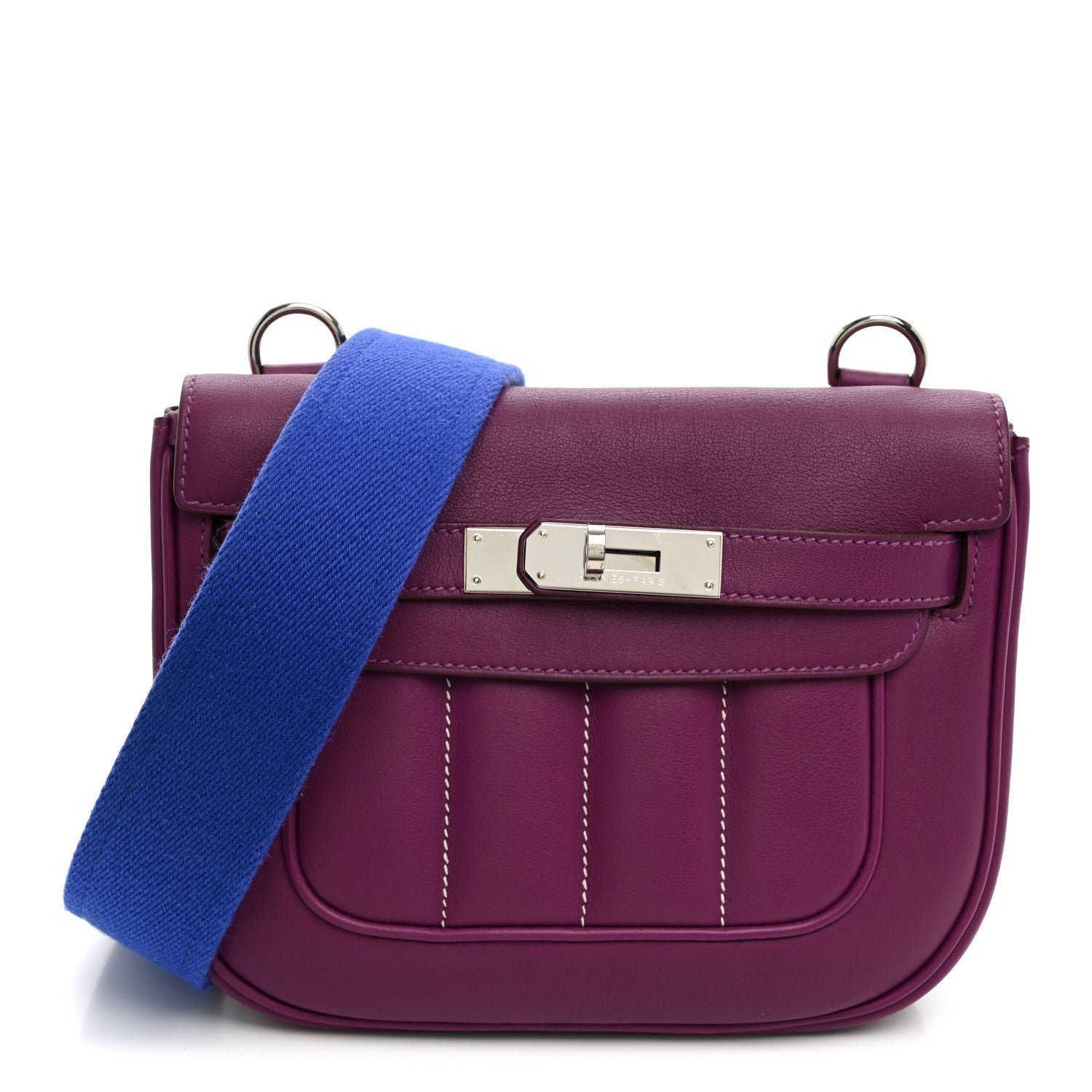 Hermes Veau Swift Mini Sac Berline Anemone Bleu Electrique